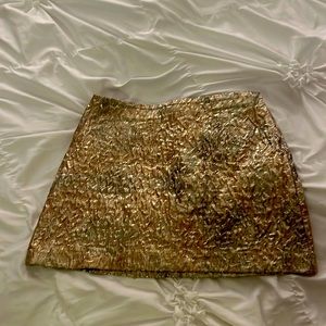 Gold Zara Mini Skirt